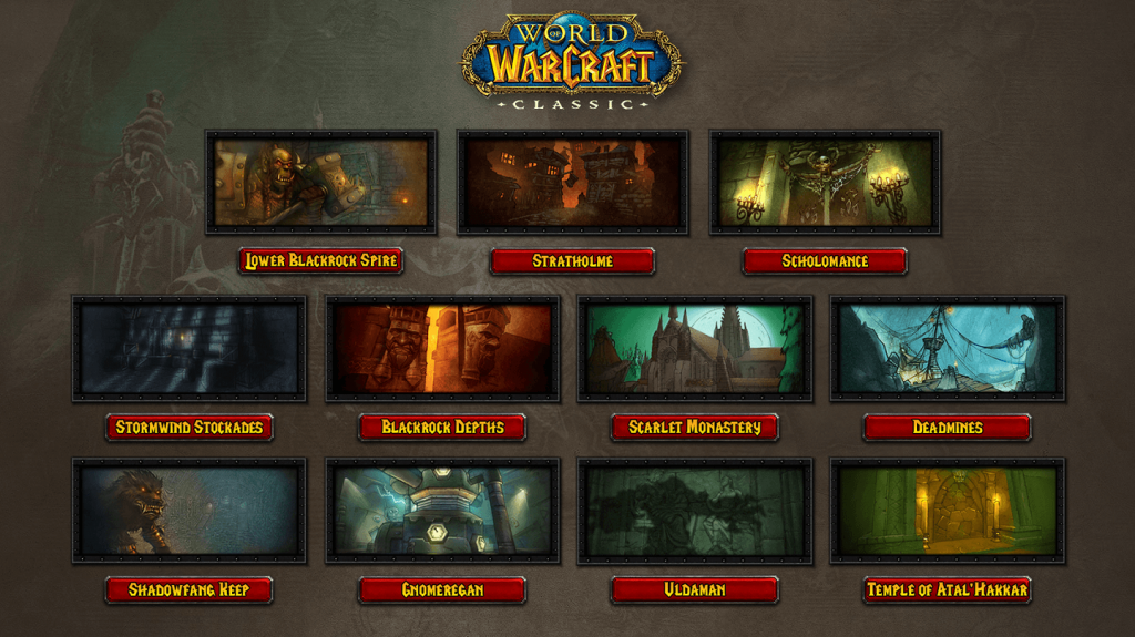 Wow Classic Dungeons Levels List